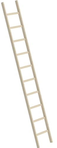 MUNK | Holz-Anlegeleiter | mit Sprossen | 10 Sprossen