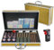 SSS·GRGB Battery Storage Case with Battery Tester, Aluminum Battery Organiser Box Holds 100+ various types of Batteries (AA AAA C D 9V), Hard Case Waterproof Fireproof (Not Includes Batteries) Gold