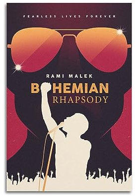 V BY N Bohemian Rhapsody Moive Poster Vintage Art Cover Room Decor Aesthetic Bedroom Decor Canvas Poster For Bedroom 12x18inch(30x45cm) Unframe-style
