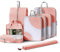 Kompressionswürfel für Reisen, 8er-Set DIMJ Kompressions-Verpackungswürfel, ultraleichter Koffer-Organizer, Ripstop-Verpackungswürfel für Handgepäck mit stabilem Griff, Rosa