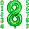 OFFCUP Zahlen Luftballon Grün, Folienballon Zahl 8, 40 Zoll Helium Ballons Geburtstagsdeko Mädchen Junge Kindergeburtstag Party Deko Ballon Zahl Deko zum Geburtstag Silvester Deko Neujahr Deko