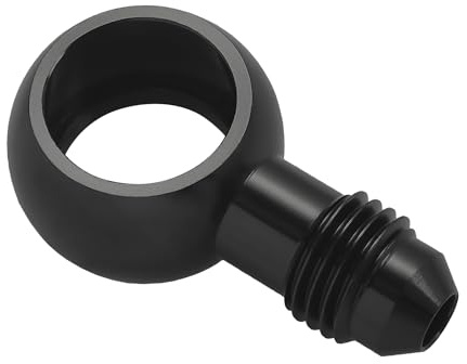 EVIL ENERGY Fuel Banjo Fitting 14.5mm ID Banjo Hole to 4AN Male Flare Adapter Fitting Aluminum Black