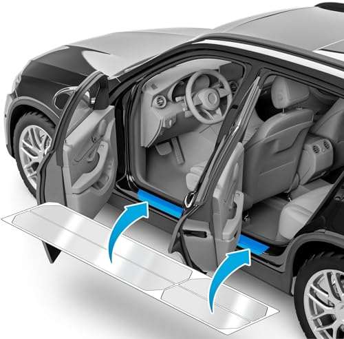 uProtect Car Door Sill Protectors for BMW X1 3 (III) U11 I 2022-2025 - Paint Protection Film for Car Kick Plates Panel Covers Clear Transparent