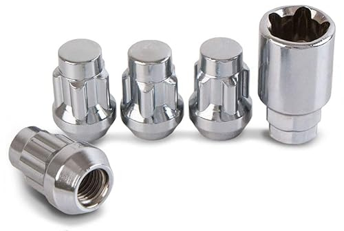 Precision - Silver Locking Wheel Nuts - Compatible with Kia Rio - M12 x 1.5-60 Degree Washer Seat - SFP | Precision Chrome Locking Wheel Nuts Designed to fit both Original Equipment & Aftermarket Alloys Only.