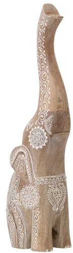 Boho Elefantenfigur Ganesha klein handgefertigt aus Holz 53 cm modern | Ganesha groß, Aesthetic Figuren modern, Handbemalte Holzdeko, Deko Wohnzimmer und Schlafzimmer, Tischdeko oder Frühlingsdeko