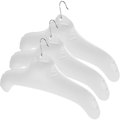 Levemolo 3Stücke Aufblasbare Kleiderbügel mit Klammer Faltbare Camping Kleiderbügel Platzsparende für Outdoor und Reisen für Jacken und Hosen