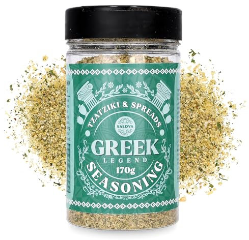 Greek Legend Tzatziki & Spreads Seasoning - Premium Greek Spice Mix - Perfect for Tzatziki, Spreads, and Sauces - Large Jar (170g)