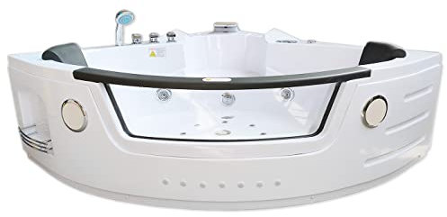 Simba Srl Baignoire Balneo d'angle Chromotherapie 140 X 140 cm - Sant’Angels