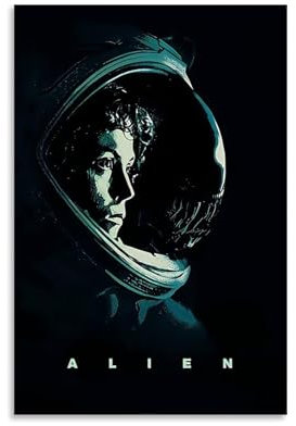 CTATOGE Poster mit Alien-Science-Fiction-Horrorfilmen, Leinwandgemälde, Wandkunst, Bild, Heimdekoration, Druck für Schlafzimmer, Wohnzimmer, 50 x 75 cm, ungerahmter Stil