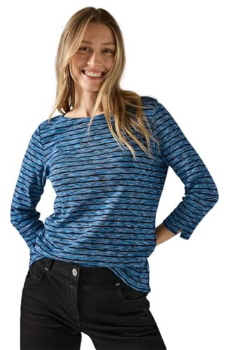 Cecil Damen B322248 Gestreiftes Shirt, Multi Aqua Melange,XXL