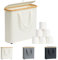 AISENNO Cesto Porta Carta Igienica 30L, Contiene 12-16 Rotoli, Pieghevole con Manici, Impermeabile, Organizzatore Multiuso per Bagno e Casa, Beige