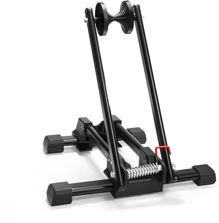 Dokeno Support de Vélo Pliable, Râtelier Vélo Antidérapants 37 * 45 cm, Béquille pour Vélo, Range Velo au Sol Adapté à 20-29 Vélos,pour Rangement Vélo Garage, VTT, Vélo de Route