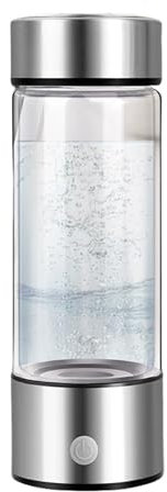 alpenfluss Die Wasserstoff Wasserflasche für bessere Gesundheit & mehr Energie ''HydroVive'' - das Original Tragbarer Wasserstoffwasserspender aus Glas mit USB Ladefunktion