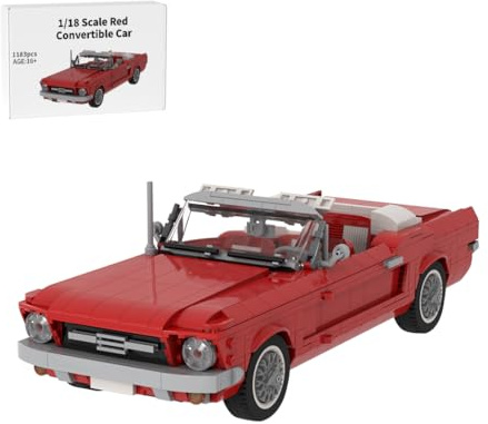 TBRICKFUNR Cabrio Sportwagen Bausteine Set, 1183 Teile Sportwagen Klemmbausteine Modell Kit, Ideas Geschenk für Erwachsene