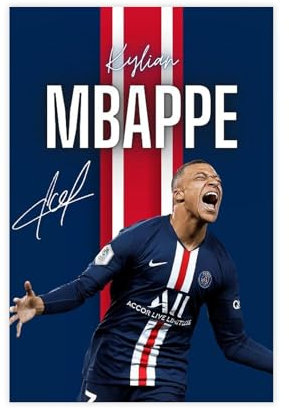 utahcr Mbappe PSG-Poster auf Leinwand, Schlafzimmer, Dekoration, Landschaft, Büro, Raumdekoration, Geschenk, 20 x 30 cm