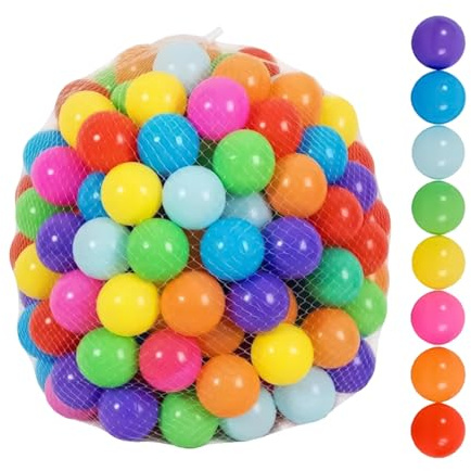 JIEBWCHA 50 Stück Kunststoffbälle für Kinder, 7 cm, bunte Kugeln, tragbar, weich und langlebig in der Mischung mit Farben, ohne Weichmacher, gefährlich für den Einsatz in Spielsälen