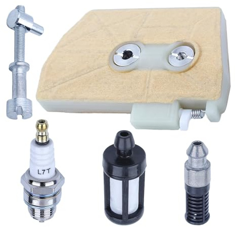 1set Air Fuel Oil Filter for Stihl 038 MS380 Chain Adjuster Tensioner Spark Plug Kit Professional Gasoline Chainsaw Garden Tool Parts