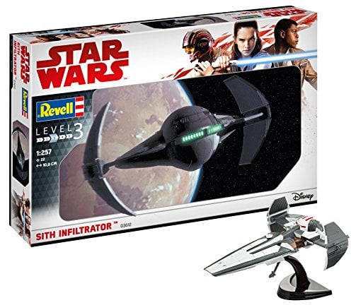 Revell 03612 - Modellbausatz Star Wars 1:257 - Sith Infiltrator im Maßstab 1:257, Level 3, orginalgetreue Nachbildung mit vielen Details