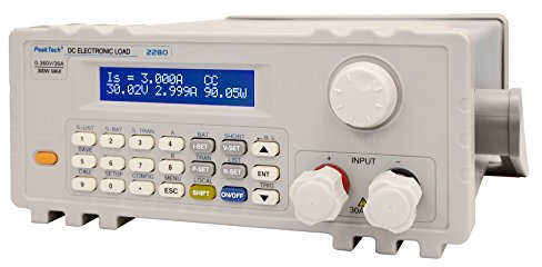 PeakTech 2280 - Programmierbare DC-Elektronische Last 300W 360V | 300W Leistung - USB-to-COM Adapter - dynamische Lastprüfung - Konstantmodus - Entladeprüfer für Batterien bis 360V