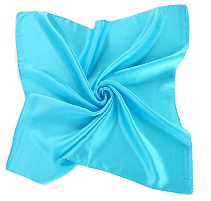 MEISHINE® 52 * 52cm Damen Elegant Seide Halstuch Seidenschal aus 100% Reiner Seide (Hell Blau)