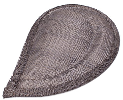 Lawliet B064 Sinamay-Fascinator mit einzigartiger Form - Grau - Einheitsgröße