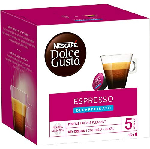 Nescafé Dolce Gusto Espresso Decaffeinato - Café Décaféiné - 48 Capsules (Lot de 3 boîtes x 16)