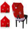 Urhome® Stuhlhusse für Weihnachten aus Filz | 2er Set I Elegante Husse als Weihnachtsdeko | Deko Stuhlschoner für Weihnachten Stuhlhülle | Weihnachtsmützen Stuhlüberzug