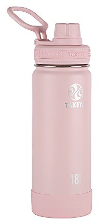 TAKEYA Actives - Borraccia termica con beccuccio, in plastica, 510 ml, colore: rosa cipria
