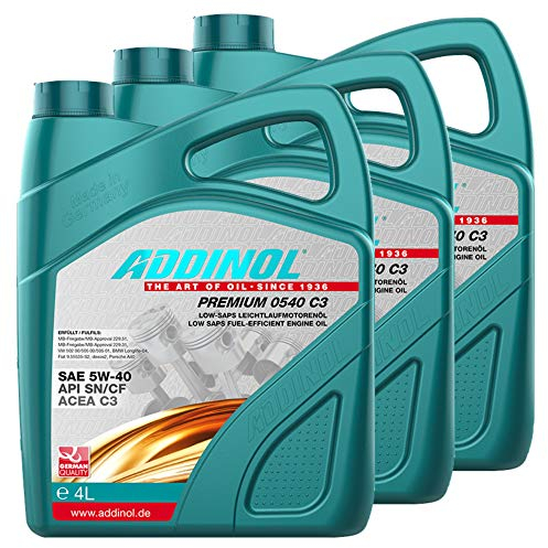 Addinol 3X Motoröl Motorenöl Motor Motoren Motor Oil Engine Oil Benzin Diesel 5W-40 Premium 5W40 C3 4L 72098025