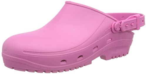 REPOSA MAX - Zuecos Sanitarios Mujer y Hombre en Goma con Suela Antideslizante SRC, Zuecos Enfermera Anatómicos con Correa Ajustable, Zapatos Sanitarios Esterilizables Antishock Transpirables Ligeros