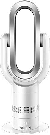HOLIKE Upgrade Ventilateur Sans Lame Chaud/Froid Avec Télécommande,Tour De Sécurité Électrique Oscillant Domestique De 26Avec Filtres HEPA,10 Vitesses De Vent Froid,3 Vitesses De Vent Chaud,Silver