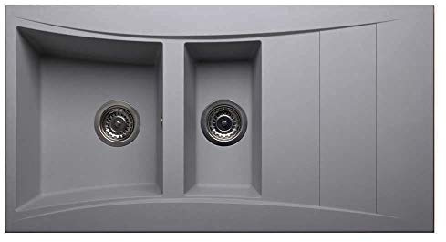 Astini Xeron 1.5 Bowl Grey SMC Synthetic Reversible Kitchen Sink & Waste