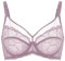 DOBREVA Damen Spitzen Minimizer BH mit Bügel Große Brüste Sexy Vollschalen Ungefüttert Rose Brown 90C