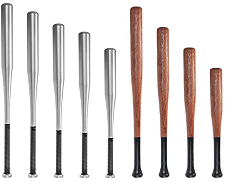 ONPIRA Baseballschläger aus Alu & Holz in 8 Längen & 2 Material von 54-86cm zum auswählen (Aluminium, 86)