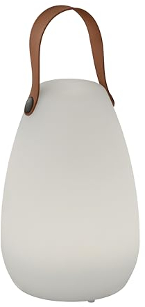 FHL easy! | Akku-Tischleuchte Ruby | Mit Fernbedienung | Helligkeit 3-Stufen-Dimmbar | RGB 7-Stufen | Leuchtdauer bis 50h | 1x LED 0,8+0,7 Watt | 55 Lumen - 3000 Kelvin | Weiß | 850142