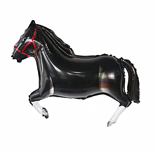 ballonfritz® Pferde Ballon - XXL Pferde Luftballon 110x60x25cm in Schwarz als Geburtstagsgeschenk, Party-Deko oder Überraschung