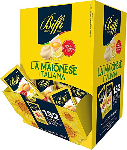 Biffi - New Linea Professionale - La Maionese Italiana - 132 Bustine Monodose da 10gr - Ristorazione, Catering, Maxi Formato, 10 g- Ex Gaia