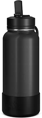 Hydrapeak Borraccia termica sportiva con cannuccia o coperchio chug, a prova di perdite e fuoriuscite, mantiene le bevande fredde per 24 ore e calde per 12 ore, in acciaio inox di alta qualità, 907,2