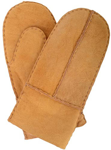 SNUGRUGS Kids Winter Genuine Sheepskin Mittens, Split Seam, Turn Back Cuff