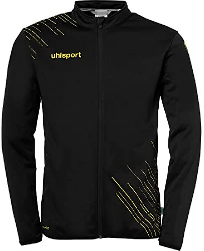 uhlsport Herren Score 26 Classic Jacke Sport Fußball Trainingsjacke Sweatshirt Sweatjacke, Schwarz/limonengelb, 4XL EU