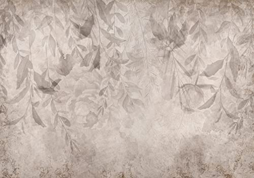 decomonkey Premium Fototapete Vintage Pflanzen, 250x175 cm, XXL, Natur