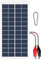Jadeshay Chargeur Solaire 15W Panneau Solaire Portable Chargeur de Batterie 12V Panneau Solaire for lumières de Jardin Voyage en Plein air, avec Pince de Batterie