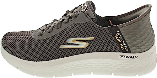 Skechers Herren Go Walk Flex Up Hands Free Slip-ins Sneaker, Braun, 43 EU Weit