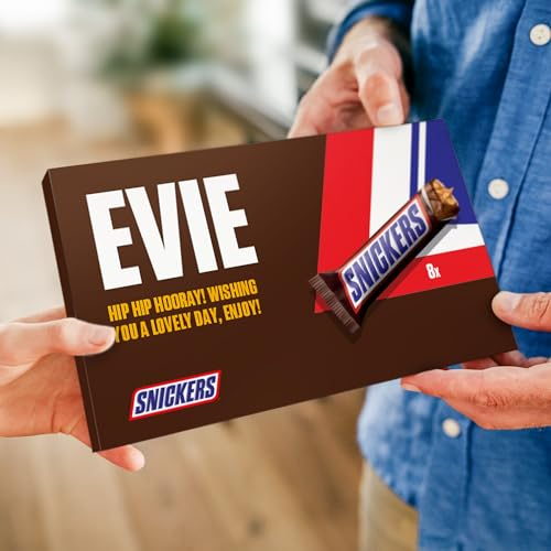 Snickers personalisierte Schokoladentafel - Geburtstagsgeschenk für Männer und Frauen - Personalisieren sie ihre riesige Schokolade-geschenkbox (Snickers giftbox)