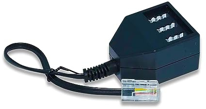 Luxus-Time Anschluss Buchse Telefon TAE Adapter NFN zu RJ11 (lose Ware) Modular Kabel – Adapter Splitter Telefonkabel Netzwerkkabel Stecker AnalogXJY-GM-796P4CNFN