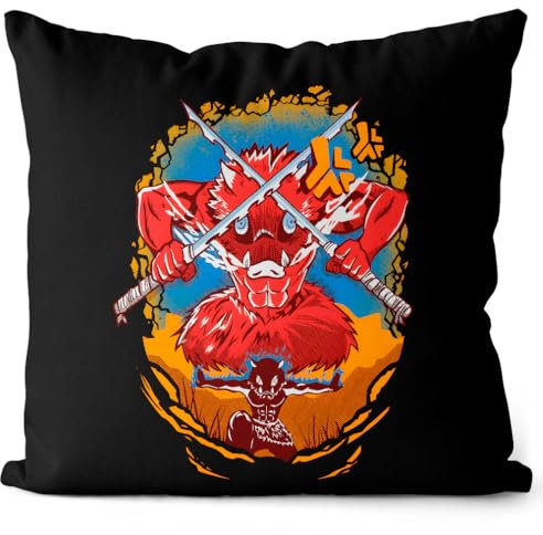 style3 Inosuke Boar Head Kissen mit Füllung 40cm Baumwolle Demon Anime Japan Manga