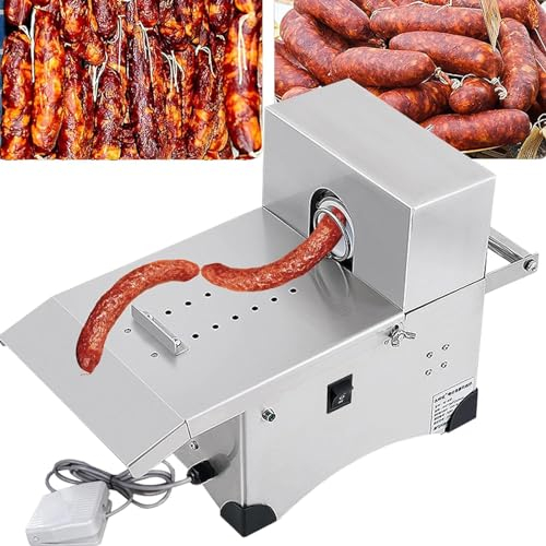 Macchina per Annodare La Salsiccia Elettrica Insaccatrice per Salsiccia 200W Macchina per Legare La Salsiccia Automatica, Diametro Massimo 45Mm, Macchina per Legare La Salsiccia