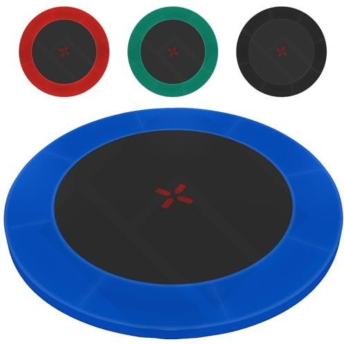 AWM Trampolin Randabdeckung Deluxe 244 305 366 400 430 460 Federabdeckung Randschutz Umrandung Abdeckung (Blau, Ø 360-366 cm)