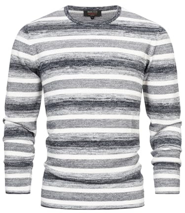 Indicode Herren INManfred Feinstrickpullover Herrenpulli aus 100% Baumwolle | Hochwertiger Herrenpullover für Büro und Freizeit, Herrenpullover, Strickpullover, Freizeitpullover, Pullover für Männer