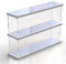 Joody 2 Niveaux Vitrine Acrylique pour Collection Figurine Voiture Miniature, Transparent Boite Plexiglas avec Porte, Anti-poussiere Vitrine Parfum Rangement, Blanche (40 x10x27,7cm)